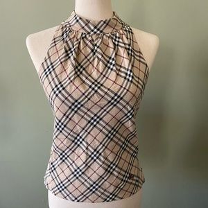 BURBERRY London Blue Label halter top nova check